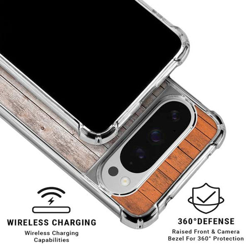 Ireland Flag Dark Wood Google Pixel 10 Pro XL Clear Case